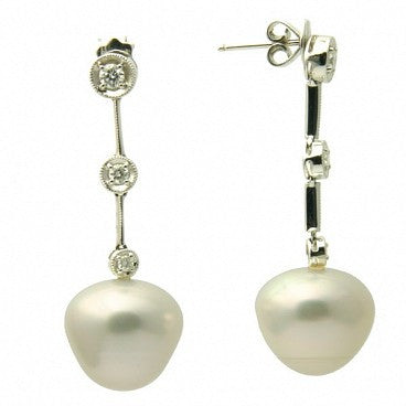 1354 - 18K Pearl Earrings