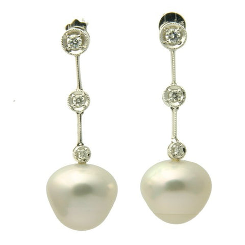 1354 - 18K Pearl Earrings