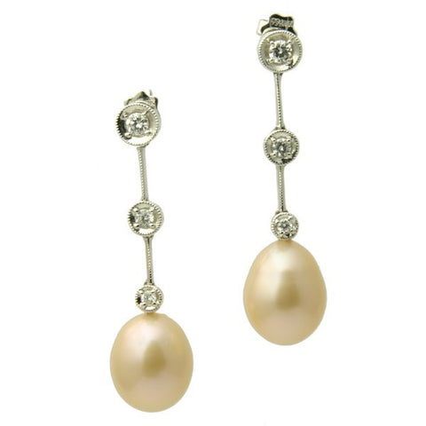 1377 - 18K Pearl Earrings