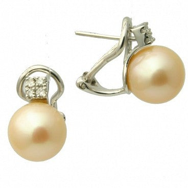 1416 - 18K Pearl Stud Earrings