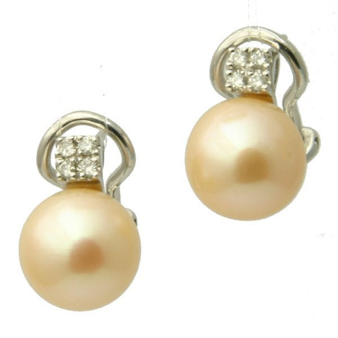 1416 - 18K Pearl Stud Earrings