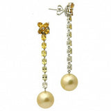 Jasmine Sapphire 18K South Sea Pearl Earrings