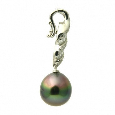 Bree Diamond 18K Tahitian Black Pearl Pendant Enhancer