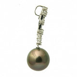 1603 - 18K Tahitian Black Pearl Pendant