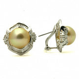 1624 - 18K Golden Pearl Stud Earrings