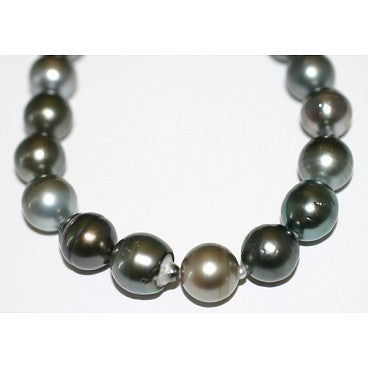 Baroque Tahitian Black Pearl Necklace - 1969