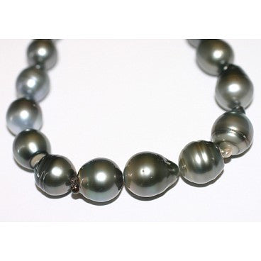 Baroque Tahitian Black Pearl Necklace - 1971