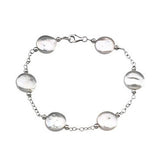 12-13mm White Coin Pearl Station Necklace and Bracelet Set