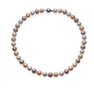 10-11mm Multicolor Pink Pearl Necklace and Bracelet Set