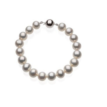 10-11mm White Pearl Necklace and Bracelet Set