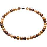 10-11mm Chocolate Pearl Necklace and Bracelet Set