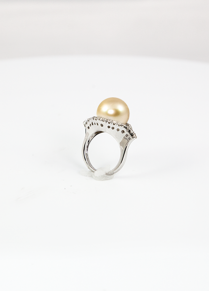 Ashley 18K Golden South Sea Pearl Ring