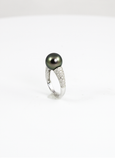 Faith 18K Tahitian Black Pearl Ring