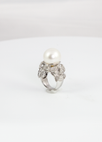 Paige 18K Golden South Sea Pearl Diamond Ring