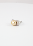 Gianna 18K Golden South Sea Pearl Ring