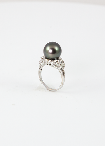 Madison 18K Tahitian Black Pearl Ring