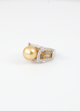 Aria 18K Golden South Sea Pearl Ring