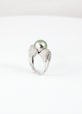 Bianca 18K Tahitian Black Pearl Ring